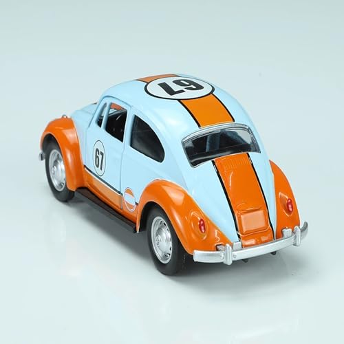 Image of 1:18 Vintage Car Beetle Toy Car Die Cast Metal Model Cars with Light Sound Pullback Openable Door Cars Toy
