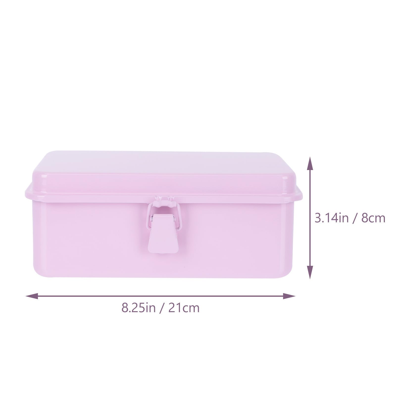 TEHAUX Caja de Almacenamiento Resistente a Golpes y Caídas de Hierro Rosa para Escritorio Organizador Práctico para Papelería en Oficina o Hogar