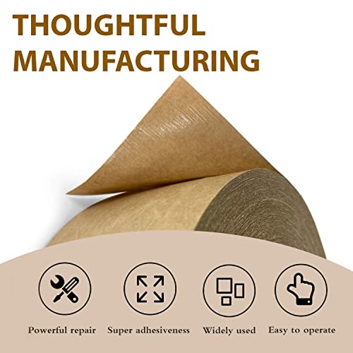 Image of SECUREMENT Paper Tape Plain Biodegradable Green Recyclable Craft Tape (50 mtr length) (3 inch INCH, 48 Tape Rolls)