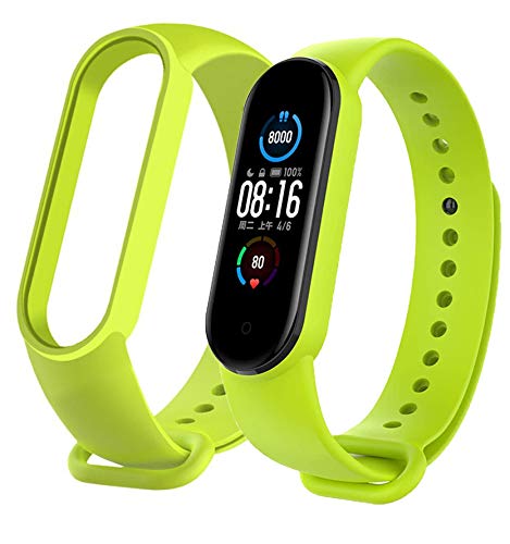 JumpStart Premium Soft Silicone Mi Band 5 Strap Waterproof Replacement Wristband Strap Fashion Accessory Compatible for Xiaomi Smart Mi Band 5 (New Launch) (Green) (B08K7DCXYG) Amazon Price History, Amazon Price Tracker
