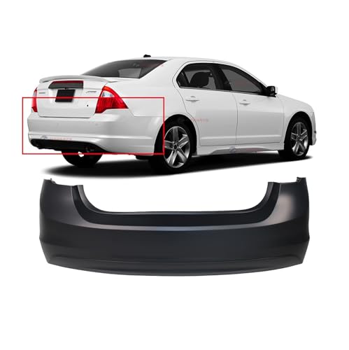 Image of FitParts Compatible with Ford Fusion 2010-2012 Rear Bumper Cover | Without Parking Sensor Holes, Hybrid, OEM AE5Z17K835AAPTM, FO1100649