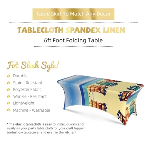 Nappe de table extensible 1,8m EdWal élasthanne premium plage
