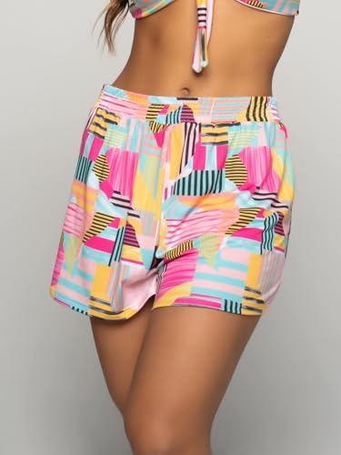 Short Curto Estampado | Look para Praia e Piscina com Proteção Solar Fator FPU UV 50+ | Bermuda Femi