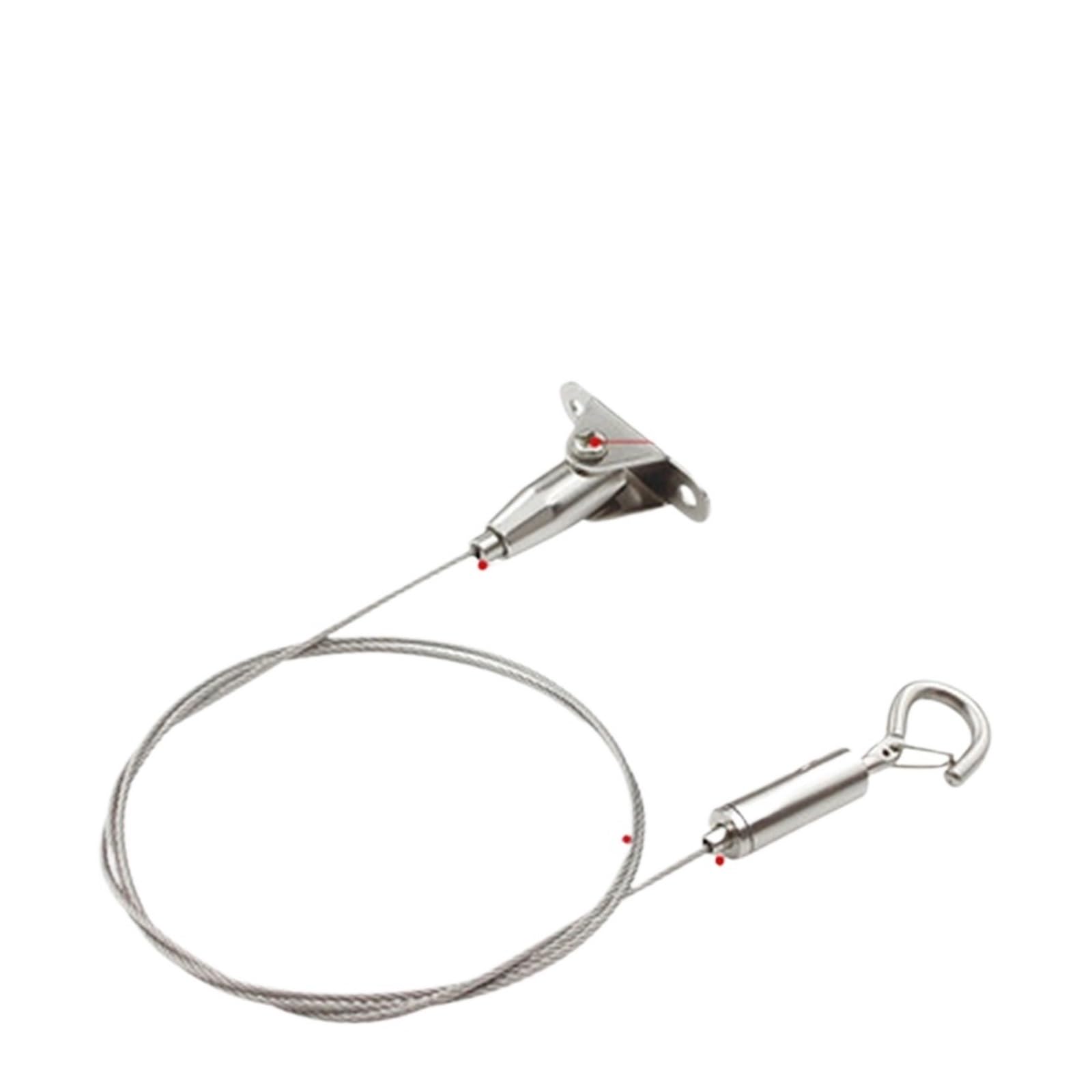 Dqzrtueca C Picture Hanging Wire Urtains, 1.5Mm Adjustable Picture Hanging Wire Stainless Steel Locking Retractable Fastening 0.5M-1M(,0.5M)