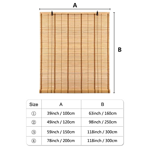 Tenda a Rullo in Bamboo Naturale in Legno di bambù...