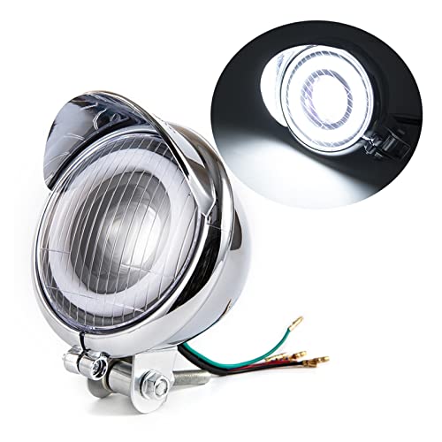 Phare Avant LED Moto Solution Visibilité Antibrouillard Chrome Angel Eye pour Sécurité - 4