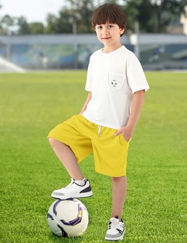 Boys Athletic Shorts Mesh Basketball Soccer Shorts Loose Fit Breathable Quick Dry Running Gym Shorts for Youth 6-16 Years2