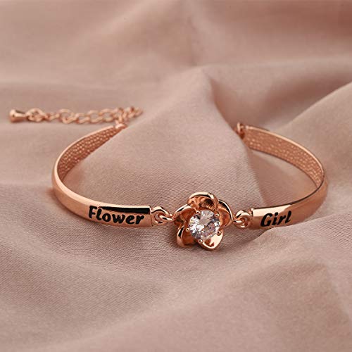 ENSIANTH Flower Girl Bracelet Flower Girl Proposal Gift Wedding Party Gift4