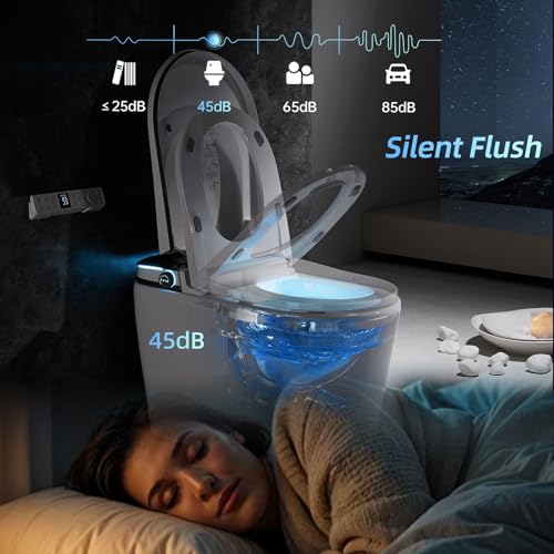 Smart Toilet With Bidet Built in Automatic Modern Intelligent Tankless Toilet U Widening Heated Seat With User Definition Foot Sensor Flush Warm Water Dryer - image 7
