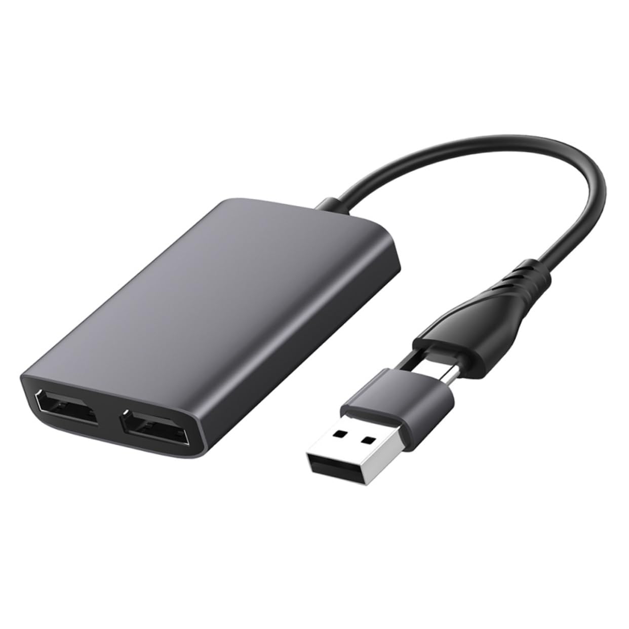 KICHOUSE High Definition -c to Adapter Hub 60hz Mode Easy Deep Grey