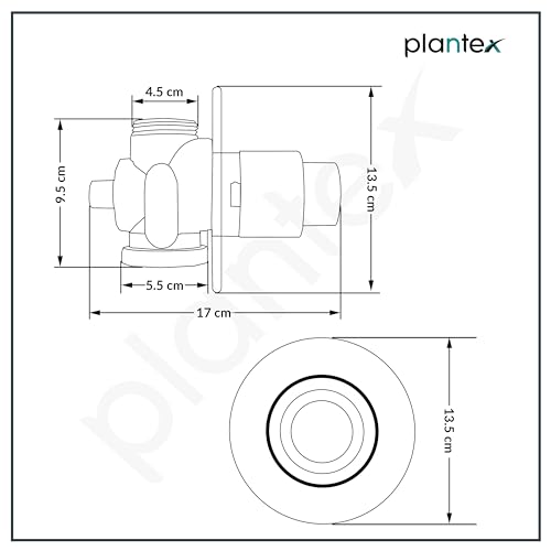 Image of Plantex Pure Brass 40mm Thread Diameter Metropole Flush Valve for Toilet /Toilet Flush /Flush Valve for Urinal Commercial and Residential Use -(ALD-1302-Black)