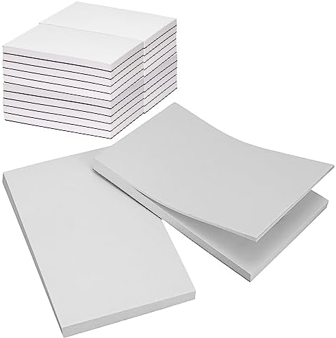 FMP Brands Paquete de 20 blocs de notas de 4 x 6, 100 hojas por bloc de notas, bloc de notas en blanco, bloc de notas blanco para servidor de