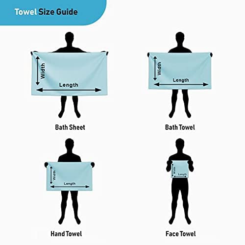 Image of 100% Cotton 4 Piece Hand Towel Set, 380 GSM Super Absorbency & Ultrasoft (40x60cm.) (Grey & Teal)