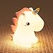 Veilleuse Licorne, Veilleuse Enfant BéBé, Veilleuse Bebe Fille Garcon Adulte, Veilleuse Enfant Rechargeable, Lampe Veilleuse Silicone, Veilleuse LED, Lampe Enfant, Cadeau Bebe Fille Licorne Lumineuse