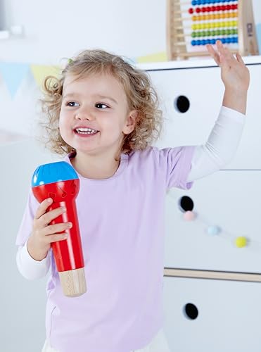 Hape Echomikrofon - Batterieloses Stimmverstärker-Mikrofon, Lernspielzeug zum Singen und Rollenspielen, fördert Hörentwicklung, ab 12 Monaten