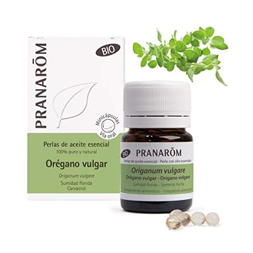 Pranarôm Perlas de Aceite Esencial de Orégano 100% Natural y BIO, Minicápsulas faciles de tragar, Apoyo a la digestión, Formato práctico, Fácil de tragar, Sabor neutro, 60 minicápsulas
