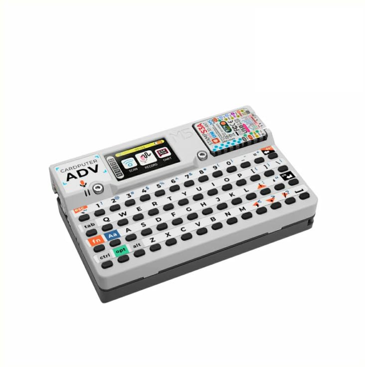 M5Stack Cardputer Adv Version (ESP32‑S3) Kit oficial de Cardputer Adv - Ordenador de bolsillo programable basado en tarjetas ESP32-S3 con teclado QWERTY de 56 teclas, pantalla IPS de 1,14 pulgadas