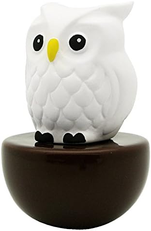 Lively Breeze Blinky Owl, Non-Electric Ceramic Diffusers for Essential Oils and Aromatherapy Fragrance, White Ceramic Diffusers in Car or Desk Office Decor and Small Bathroom at Home, Brown Vase