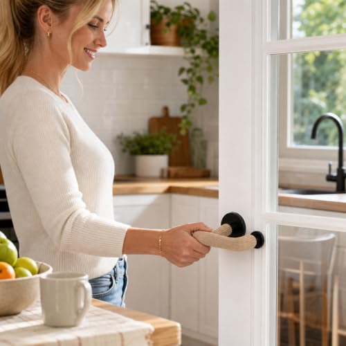 Image of 6PCS Silicone Door Handle Cover, Universal Fit Door Handle Protector, Comfortable Barrier for Hot and Cold Climates