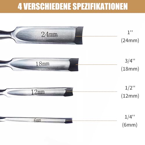 Ciseaux à bois set de gouges creuses semi-circulaires pour éviter les éclats - 4