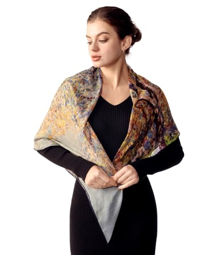 PoeticEHome Cashmere Scarf Wrap 36"x36" - Featherlight & Wrinkle-...