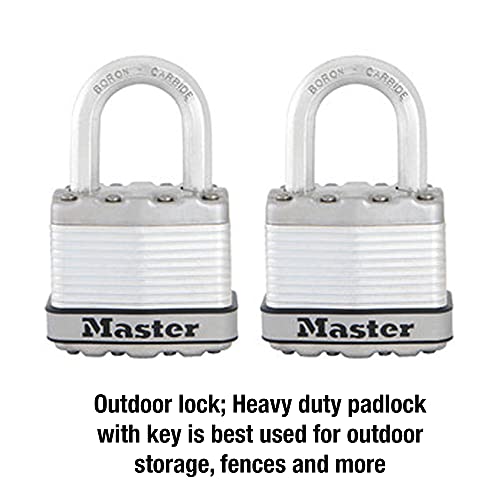Image of Master Lock M1XT Magnum Heavy Duty Padlock with Key, 2 Pack Keyed-Alike