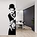Stickers Murauxcharlie Chaplin Vinyle Décor À La Maison Salon Art Mural Amovible Personnage Art Décoration Décor À La Maison 40X156Cm