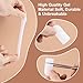 Alpinleux 10 Pack Gel Toe Protectors, Soft Elastic Toe Covers for Big Toe, Toenail Cushions Toe Cap Sleeves for Ingrown Toenails, Missing Toenails, Blisters, Corns, Calluses, Hammer Toes (White)