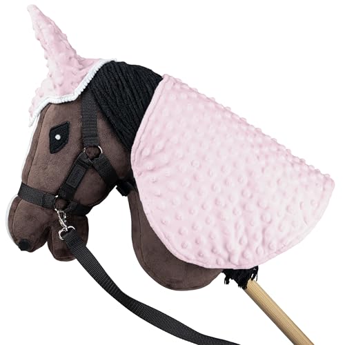 SKIPPI Manta y Orejeras para Hobby Horse – Rosa, Caballo Hobby Horse Accesorios