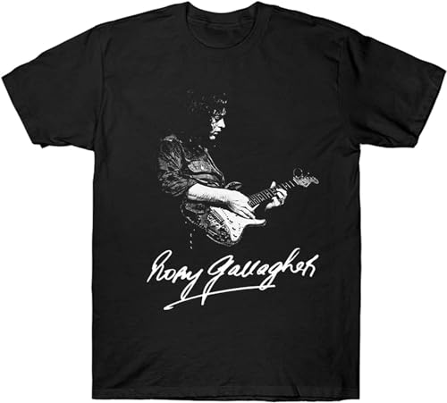 YOKIHI Rory Gallagher Mens T Shirt Guitarist Guitar 1970'S 1980'S Retro Vintage Birthday Size XL
