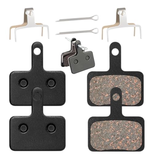 NJCXOLA 2 Pares de Pastillas de Freno de Disco semimetálicas para Bicicletas eléctricas D501, M575, M525, M495, M486, M485, M475, M465, M447, M446 etc.