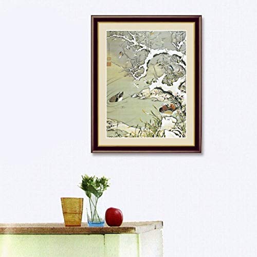 絵画・額縁・版画・中川 学・新品未使用・雪中遊鴉圖・美術品 絵画・額縁・版画・中川 学・新品未使用・雪中遊鴉圖・美術品