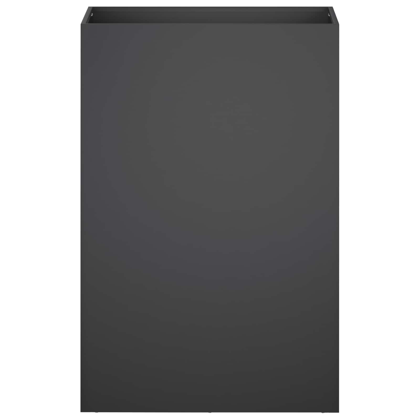 Genérico Macetero de Jardín Negro 40 x 30 x 75 cm Acero Laminado en frío,Casa y jardín,Maceteros y jardineras,7 kg-8005498