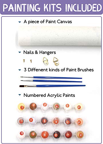 Gronda Schilderen DIY blauwe uil vogel dieren afbeelding dromenvanger paars set natuur schilderij DIY decor slaapkamer… - Image 6