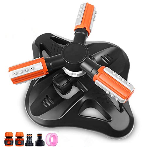 HAIZHINA Garden Sprinkler, Upgrade Lawn Sprinkler Automatic 360 Degree Rotating Irrigation Sprinkler System, Large Area Coverage Water Sprinklers for Lawns and Gardens