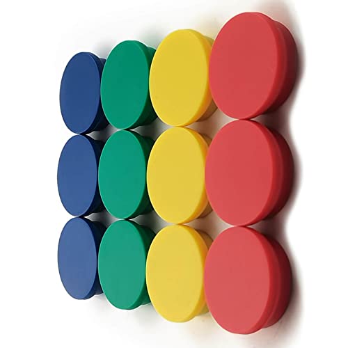Imanes decorativos redondos, paquete x12 colores variados