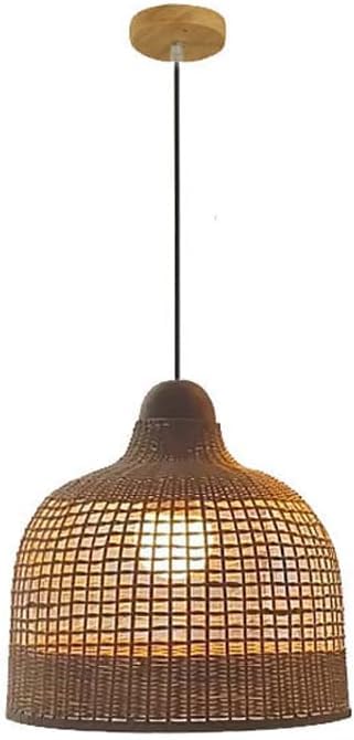 Lustre E27 rotin pour tamiser la lumière de cuisine et salon froid