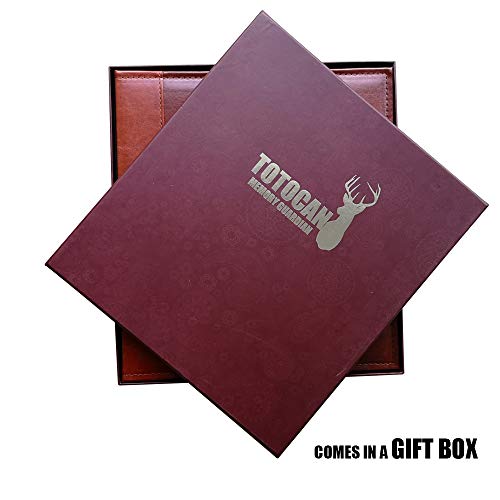 Totocan 4X6 Photo Album 600 Pockets, Extra Large Capacity Picture Album With Vintage Leather Cover, Family, Baby, Wedding Album (Red Brown) #TOP3