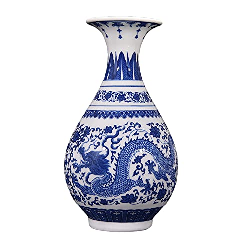 Jingdezhen Keramikvase, chinesische blaue und weiße Porzellanvase Cover