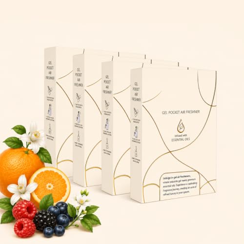 Image of BSOUL Gel Pocket Bathroom Air Freshener Pack of 4 | 3 Pcs Each (12x10g) | Toilet & Room Odor Remover | Lasts Up to 30 Days Fragrance