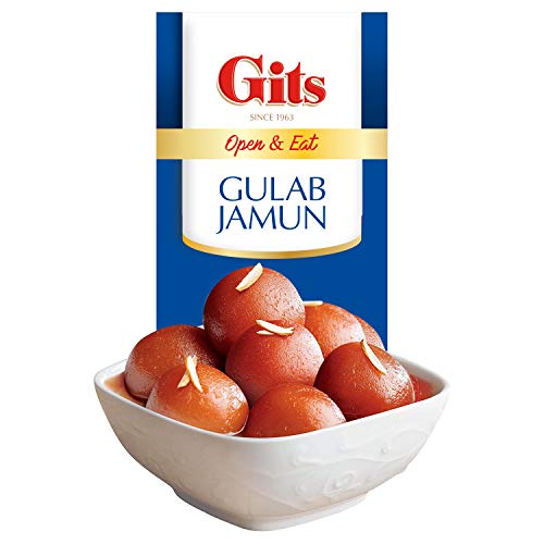 Image of Gits Gulab Jamun Tin |500gm, 8 Pieces |Open & Eat | Mouth-Watering Indian Mithai | Delicious, tasty, melts in mouth (Pack of 3)