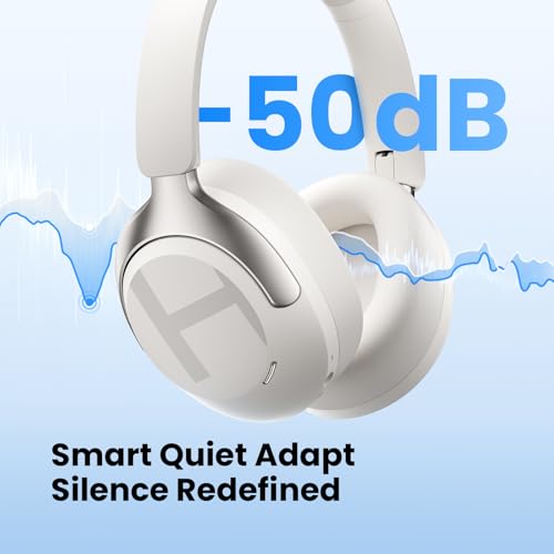 Image of HAYLOU S40 Noise Cancelling Headphones Over Ear, 50dB Hybrid ANC with Multiple Modes, LDAC Hi-Res Wireless Audio, 90H Playtime, Custom EQ via App, Bluetooth 6.0 Multipoint Connect, 5 HD Mics Call