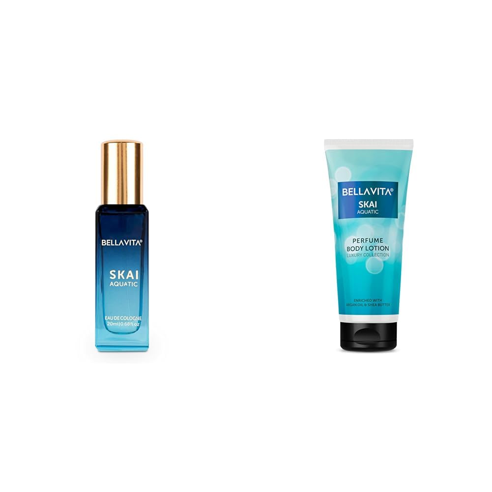 Bella Vita Luxury Skai Aquatic Unisex Eau De Cologne Skai Aquatic Perfume Body Lotion for Nourishing Hydrating Soft Supple and Healthy Skin with Argan Oil Shea Butter 200 Ml-picture-19