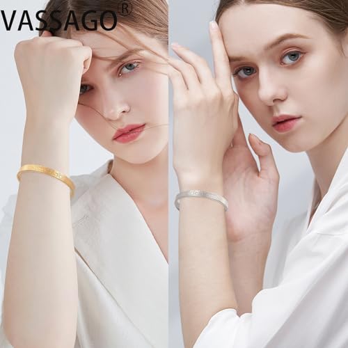 VASSAGO Ayatul Kursi Bracelet for Women Men Muslim Quran Allah Openable Bangles Arabic Calligraphy Cuff Bracelet Islam Eid Islamic Jewelry Gifts2