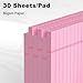 AILZFEI 6pcs Small Note Pad 5x8 College Ruled Pink Legal Pads Paper Notepads 6 Pack Study Back Writing Pads 5 x 8 Legal Pads Perforated Narrow Ruled Pads of Paper Pink