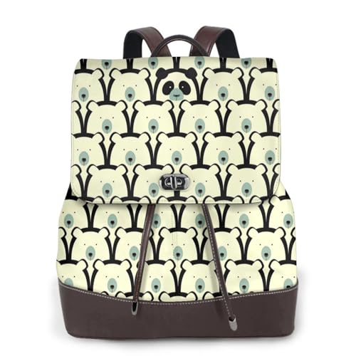 Salelf Mochila feminina Panda Among Polar Bears, microfibra PU, antirroubo, grande, designer de moda, bolsa de viagem, bolsas de ombro femininas