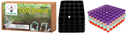 GATE GARDEN Kraft Seeds Cocopeat - 1 Kg Block |Expands up to 25 Liters |Coconut Fibre Compost |Fertilizers for Home Garden |Plant Growth Booster |Organic Manure for Pot Plants |Soil Mix for Home