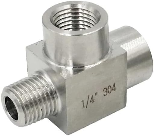 1/4" NPT Female-Female-Female Tee 3 Ways 304 Stainless Steel P