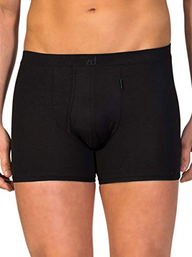 ZD ZERO DEFECTS | Bóxer Abierto Hilo de Soja | Confort Plus Talla Grande | Talla: 6XL - Color: Negro
