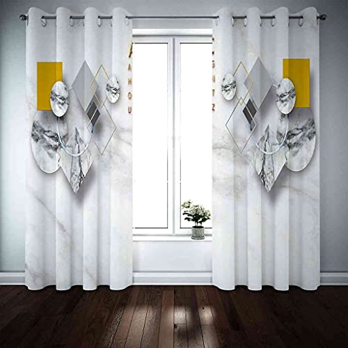 Rideau texture marbre 3D occultant pour une décoration de maison chic
